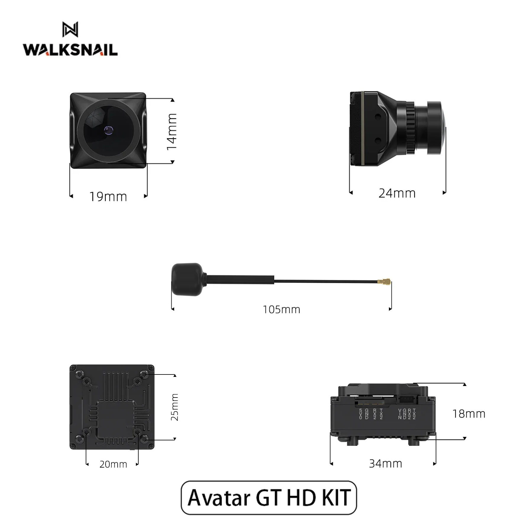 Walksnail アバター GT HD キット 2W VT - Drone Kit With Camera のレビューと価格